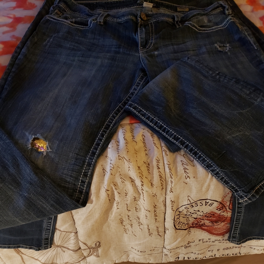 Distressed Silver Jeans
